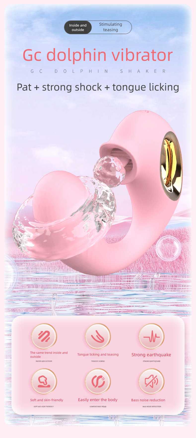 Dolphin Vibrator Instant Tide G-Spot Tongue Licking Female Masturbator Adult Sex Toys Erotic Tools Vibrating Egg_voghion.com