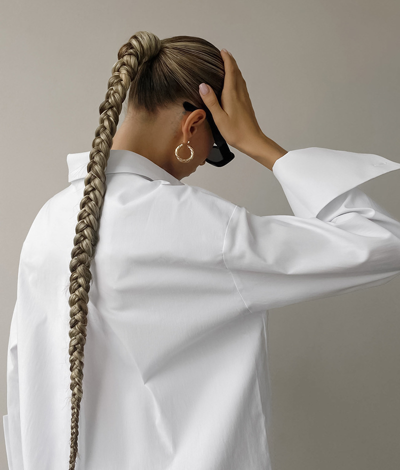 Einfaches, weißes Oversize-Hemd für Damen, lässig, modisch, Frühling und Sommer, lässig, vielseitig, mittellanger Stil für Damen_voghion.com
