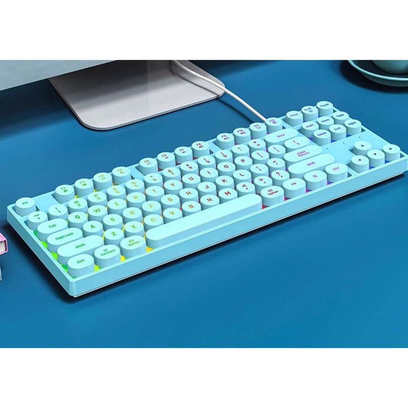Wired 87-Key Mouse Gaming E-Sports Keyboard Silent Mechanical Feel Laptop Desktop Office PUBG_voghion.com