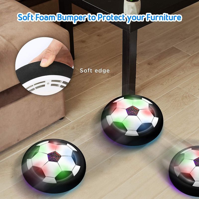 LED Soccer Ball - Air Power Training Ball Playing Football Game - Soccer (White)_voghion.com