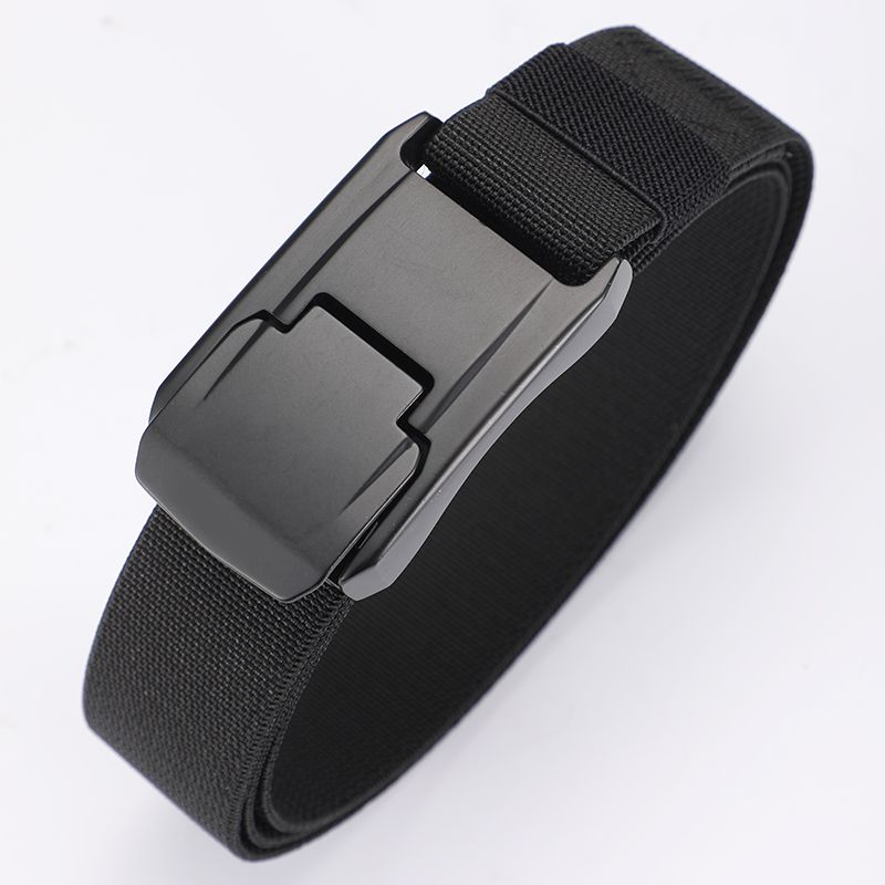 HOT New Stretch For Men and Women Hard Alloy Quick Release Buckle Strong Real Nylon Unisex Elastic Overalls Work Belt_voghion.com