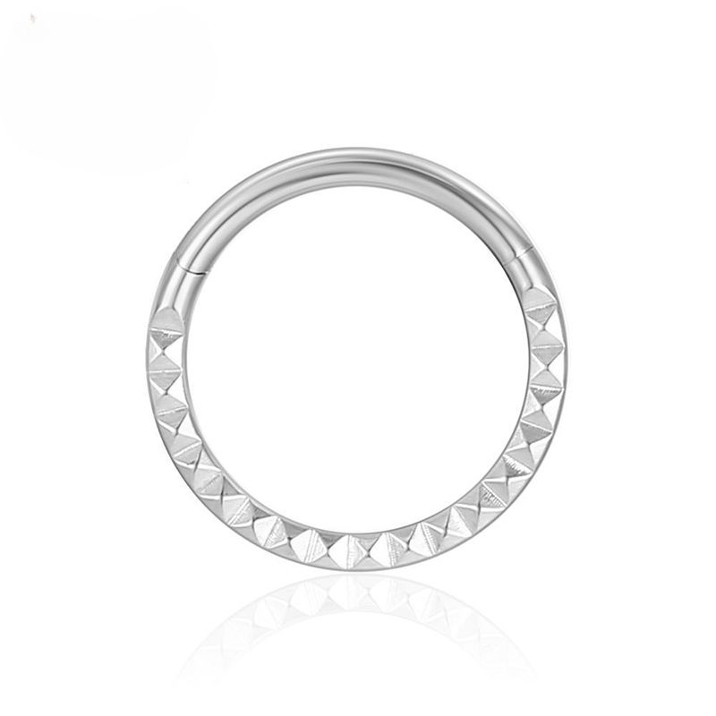 F136 Titanium Piercing Nose Ring Earrings Tragus Septum Labret Cartilage Daith Helix Industrial Body Jewelry Woman Clicker Labret_voghion.com
