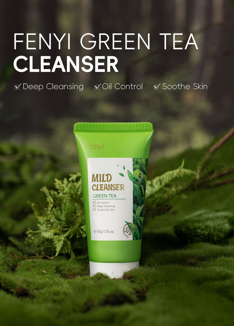 FENYI Green Tea Facial Cleanser 50g Hydrating Cleanser_voghion.com