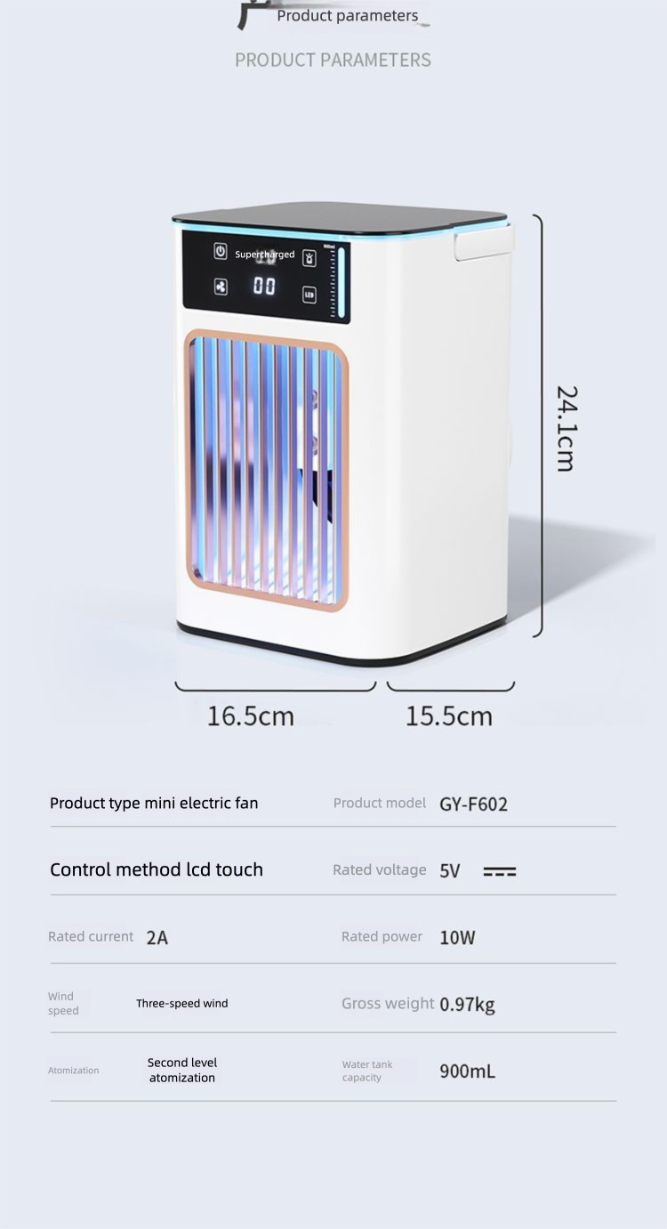 Smart Conditioning Spray Electric Fan Mobile Mini Air Conditioner Household Bedroom Small Cooling Machine_voghion.com