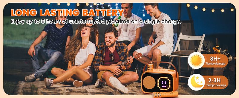 Mini Hine Kids, Portable Bluetooth Karaoke Speaker Unpowered Cabinets With 2 Wireless Microphones For Party_voghion.com