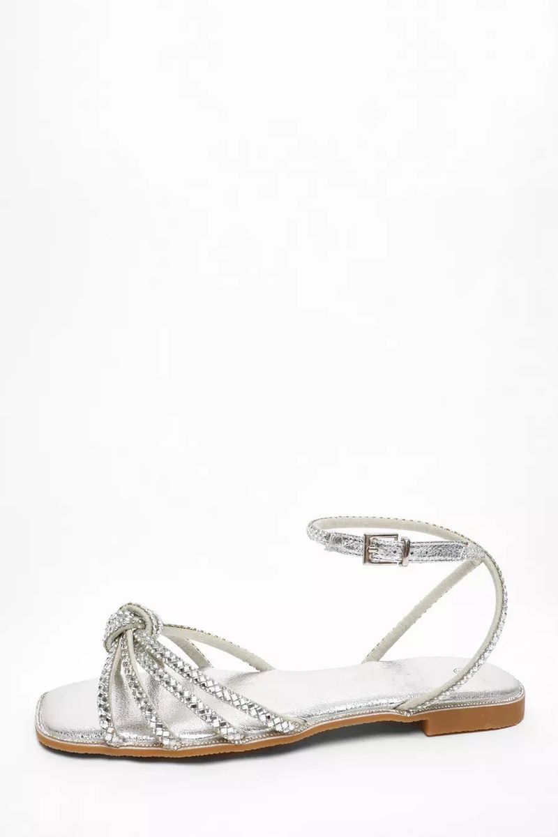Diamond strap sandals sexy open-toed small square flat sandals_voghion.com