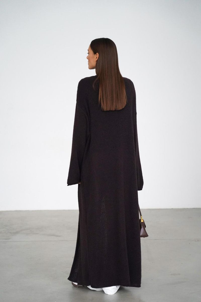 Transparenter Duster-Cardigan aus Strick – Langer Überwurf mit V-Ausschnitt für Boho-Urlaube und Street-Styling (Einheitsgröße) – Frühlings-Pastellkollektion_voghion.com