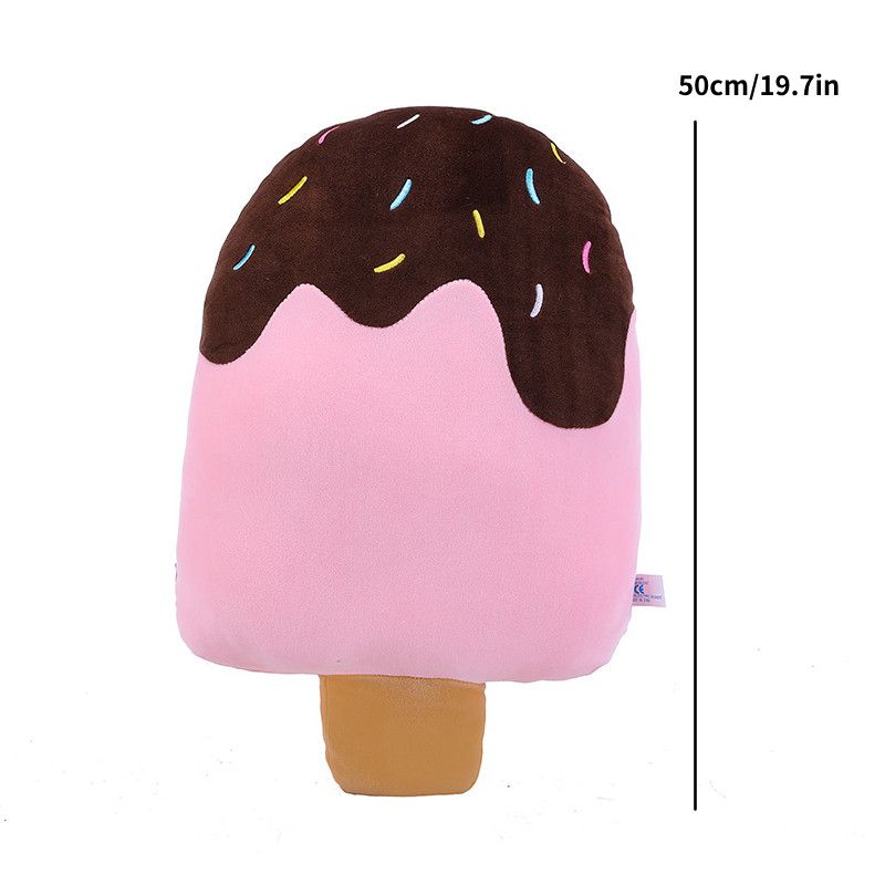 Cream Ice Adorable Cone Plush Pillow Soft Stuffed Toy For Cozy Home Decor Comfort And_voghion.com