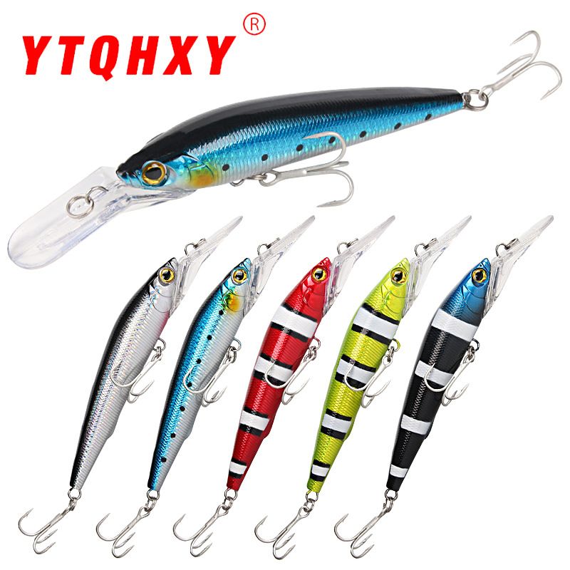 Long range deep diving long tongue plate large Mino 18.1cm42.5g equipped with reinforced three hook and sound bead_voghion.com
