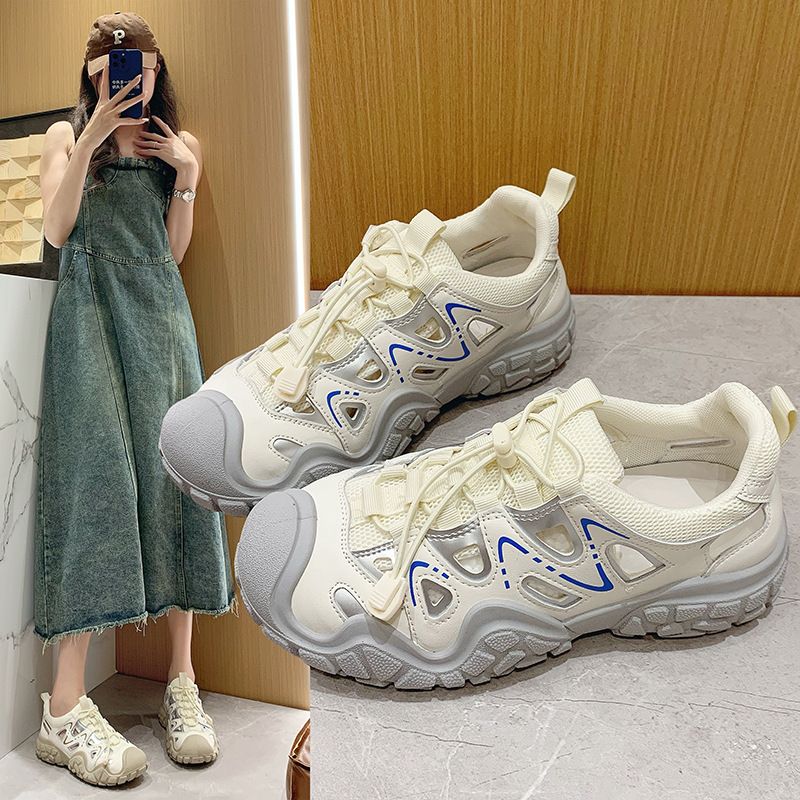 Breathable Outdoor Hiking Shoes For Women, Summer Ugly Cute Clog Sandals With Hollow Design_voghion.com
