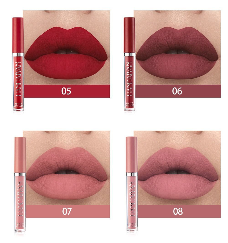 Mat, brillant rouge antiadhésif 24ss, pas facile à décolorer, rouge à lèvres liquide brumeux de marque de niche, brillant à lèvres en tube fin,_voghion.com