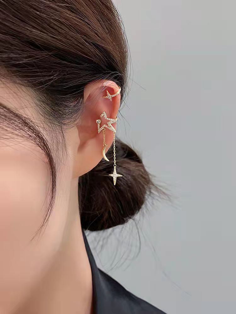 Women's Earrings clip for women without pierced ears, high-end niche, simple and cool style, internet celebrity hot style earrings_voghion.com