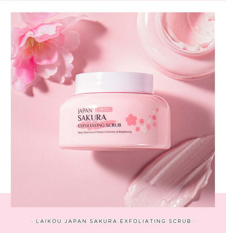 Laico Japon Sakura Yüz Peelingi 100g Keratin Temizleyici Nemlendirici_voghion.com