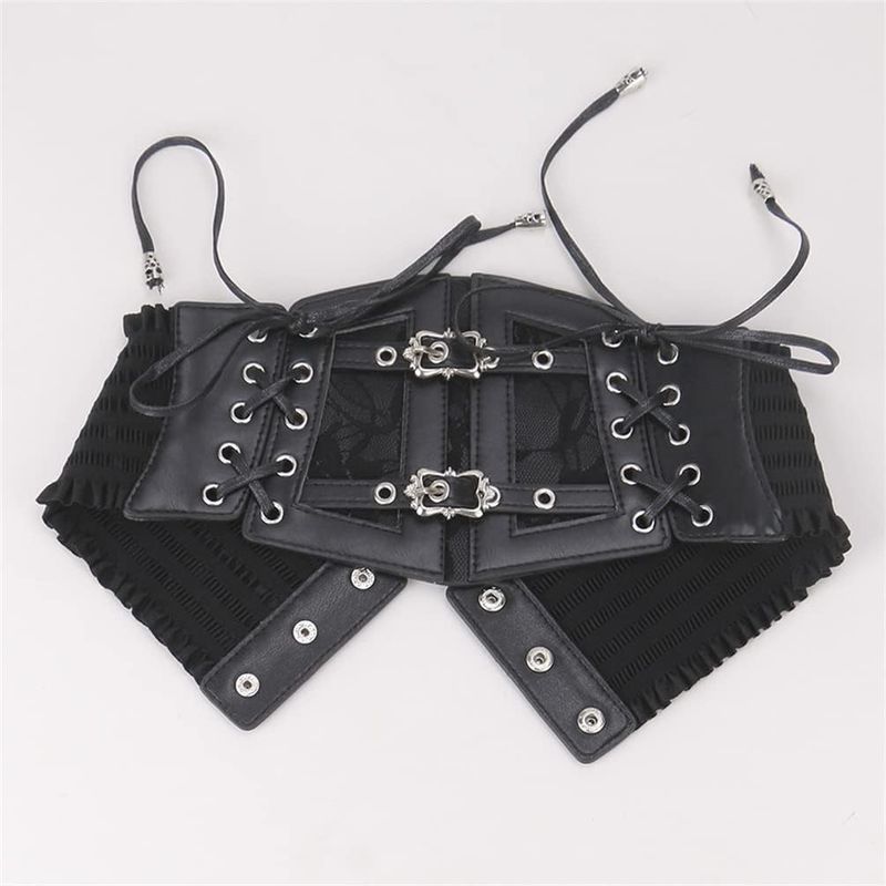 HEIßER Sup-Coente Goth Taillenkorsett Gürtel für Frauen Gothic Punk Alt Emo Mode_voghion.com