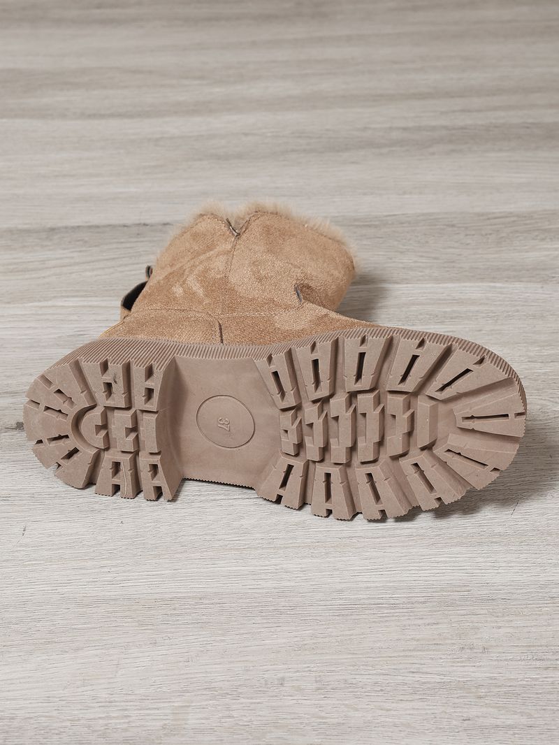 Bottes d'hiver pour femmes en coton épais et chaud avec fourrure_voghion.com