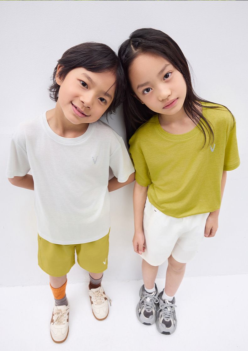 Magliette per bambini in misto lana Tencel, traspiranti, delicate sulla pelle, ad asciugatura rapida, per mamme e bambini - Maglietta estiva morbida e ad asciugatura rapida per bambini e bambine_voghion.com