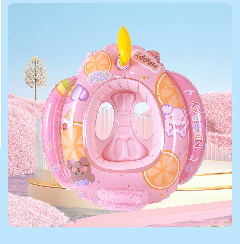 Pool och tillbehör Uppblåsbar simring för barn Extra tjock stor flytande babysits med vattenpistol Säker för pool Beach Play_voghion.com