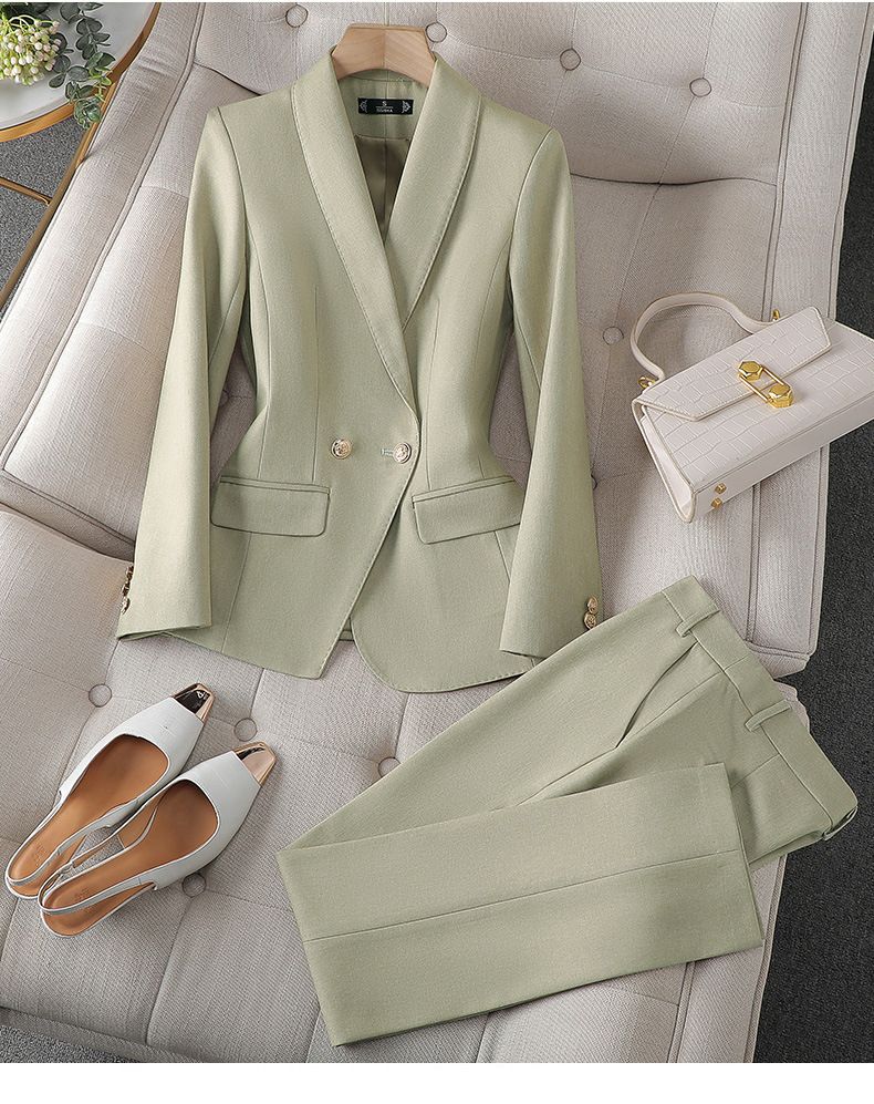 Women's Clothing Orange suit small high end professional temperament goddess suit formal wear_voghion.com