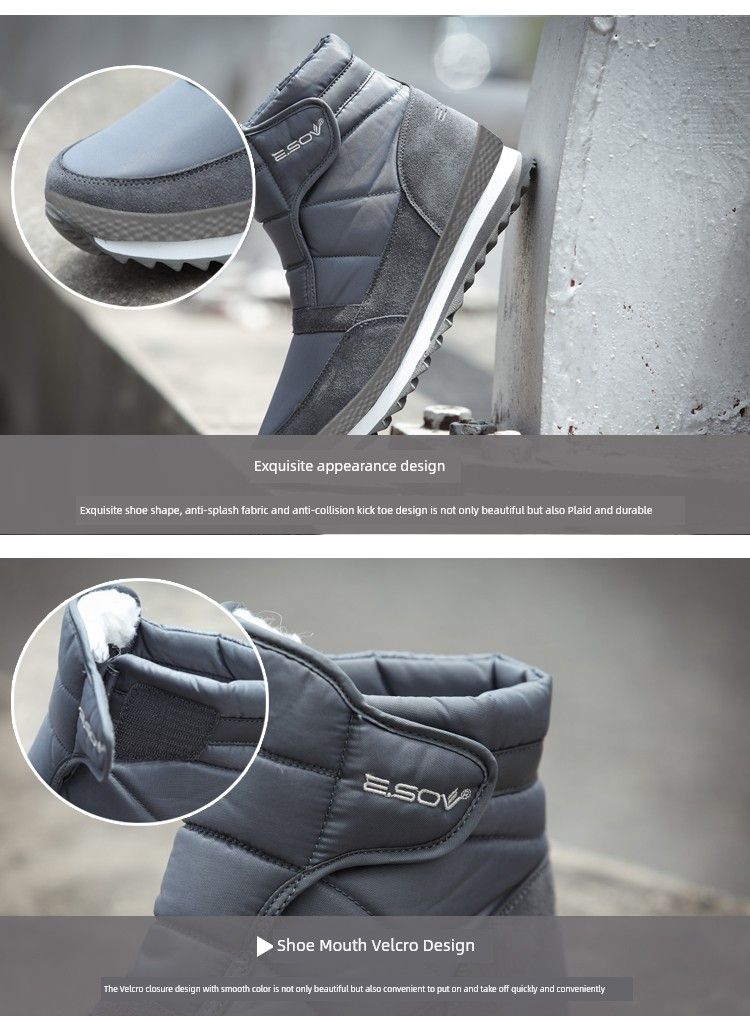 Herenschoenen Winter Warm Slee Bodem Lage Enkellaarzen_voghion.com