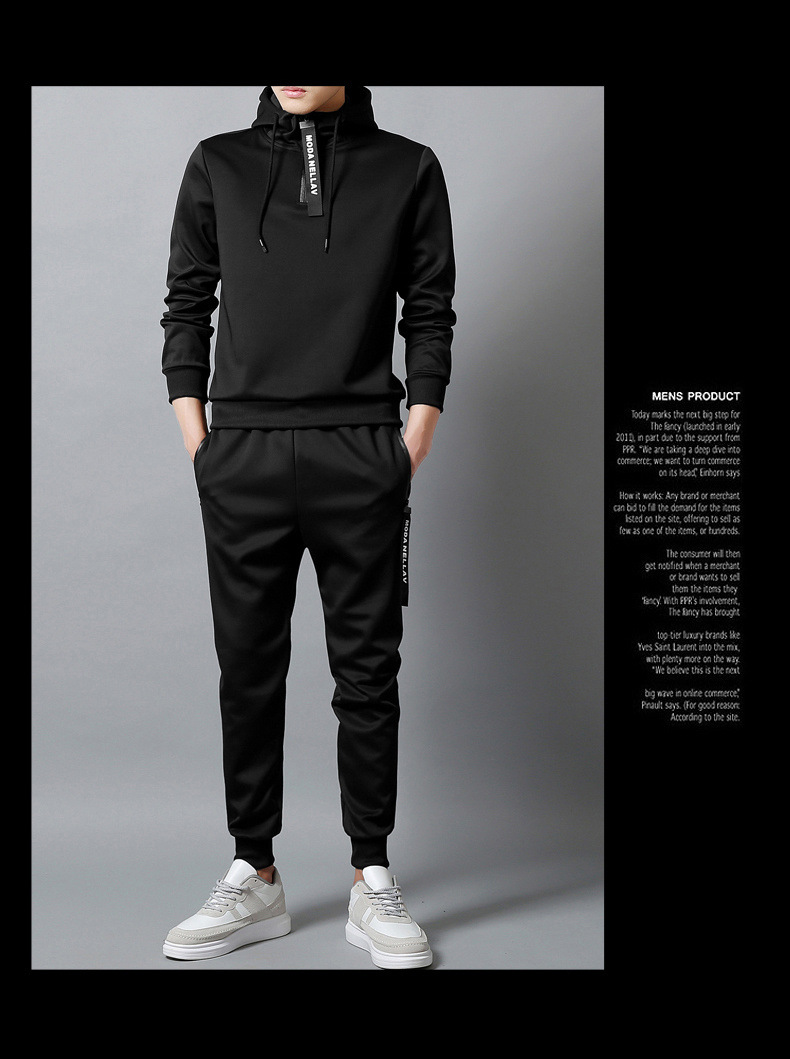 Ensemble de sport à manches longues pour homme et femme, survêtement surdimensionné, version coréenne, pull décontracté, couple_voghion.com