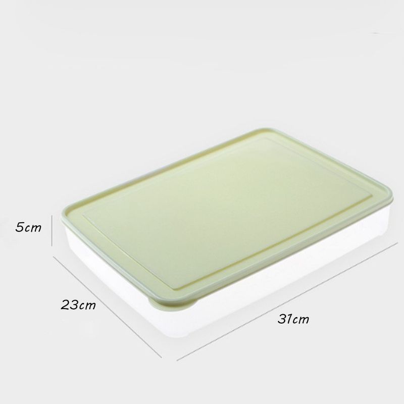 2 Stück einlagige, luftdichte Aufbewahrungsbehälter für Lebensmittel im Kühlschrank, z. B. für Teigtaschen, aus Kunststoff, für den Haushalt, als Aufbewahrungsbox oder für Zubehör._voghion.com