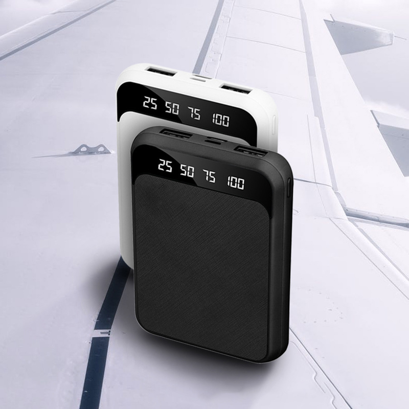 Kunjiuyou 10000mAh Fast Charging External Battery Power Bank Portable Powerbank for Smartphone-Black_voghion.com
