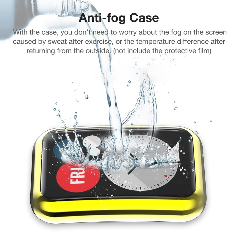 For Huawei Watch Fit Case Smartwatch Plated Accessories TPU Bumper All-Around Screen Protector Huawei Watch Fit New Case_voghion.com