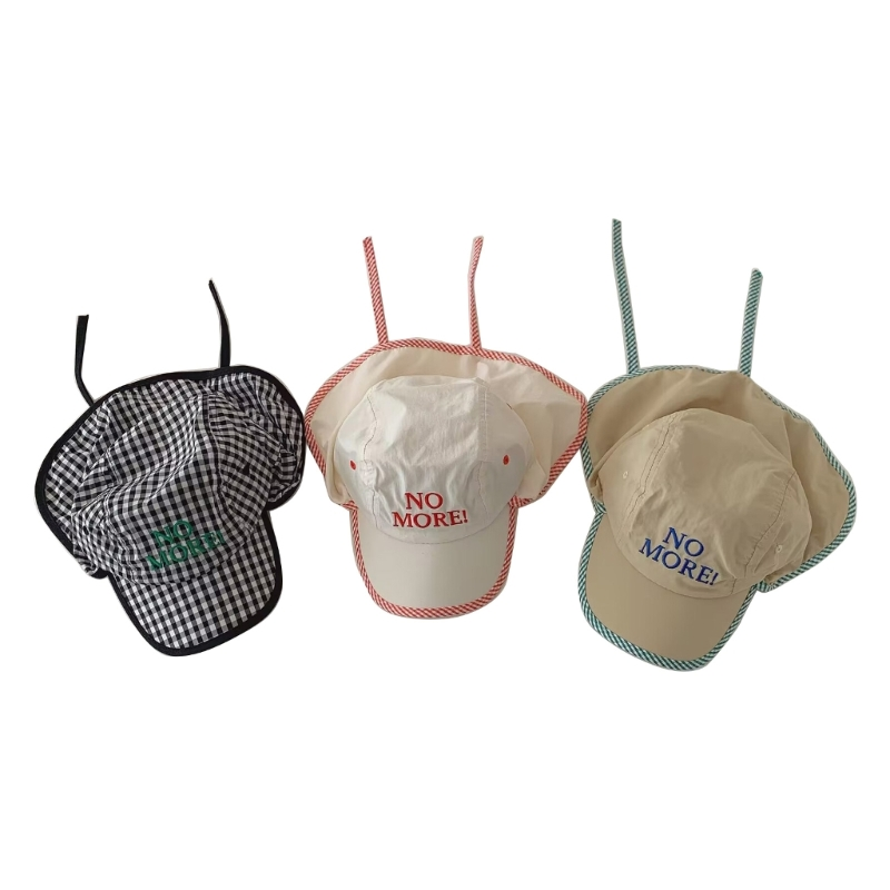 Sombrero de béisbol para bebé, sombrero de cubo fino con solapa para el cuello, protector solar, sombrero de Panamá para niños y niñas, gorra de sol Unisex para verano al aire libre_voghion.com