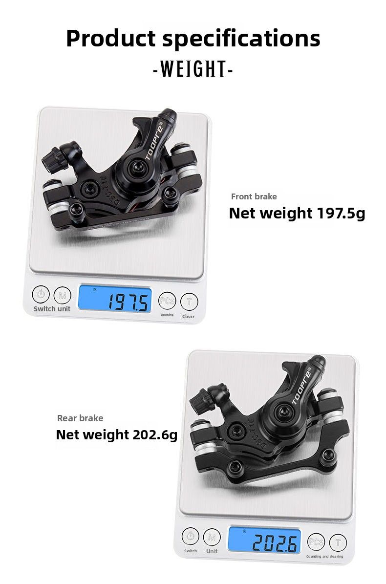 TOOPRE Bicycle Disc Mountain Caliper Driving Folding Electric Bike Brake Universal_voghion.com