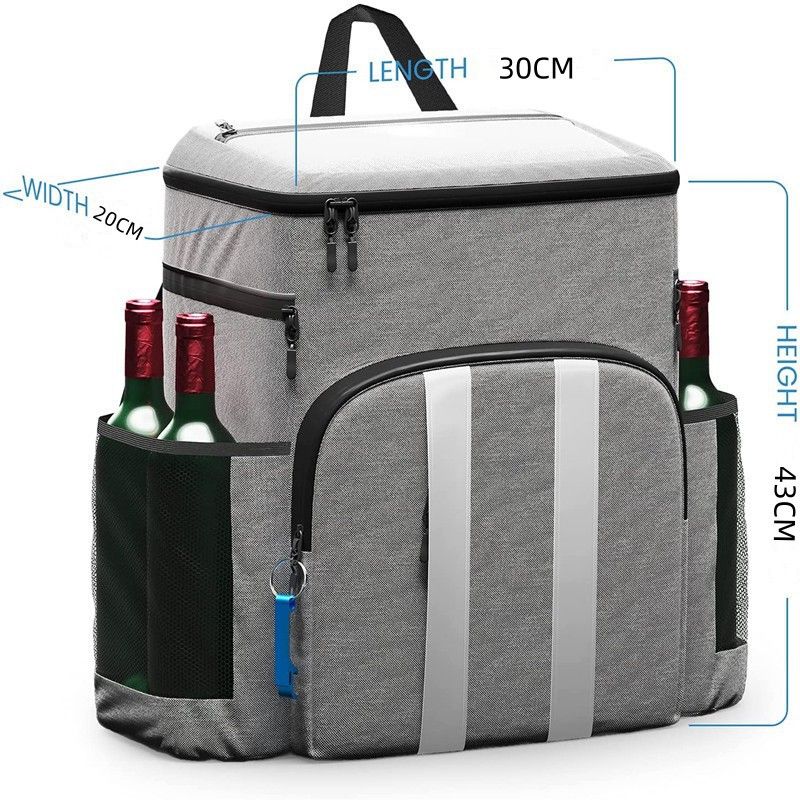 Große Kapazität Rucksack Kühler Leichte wasserdichte Isolierung Tasche Outdoor Picknick Tasche_voghion.com