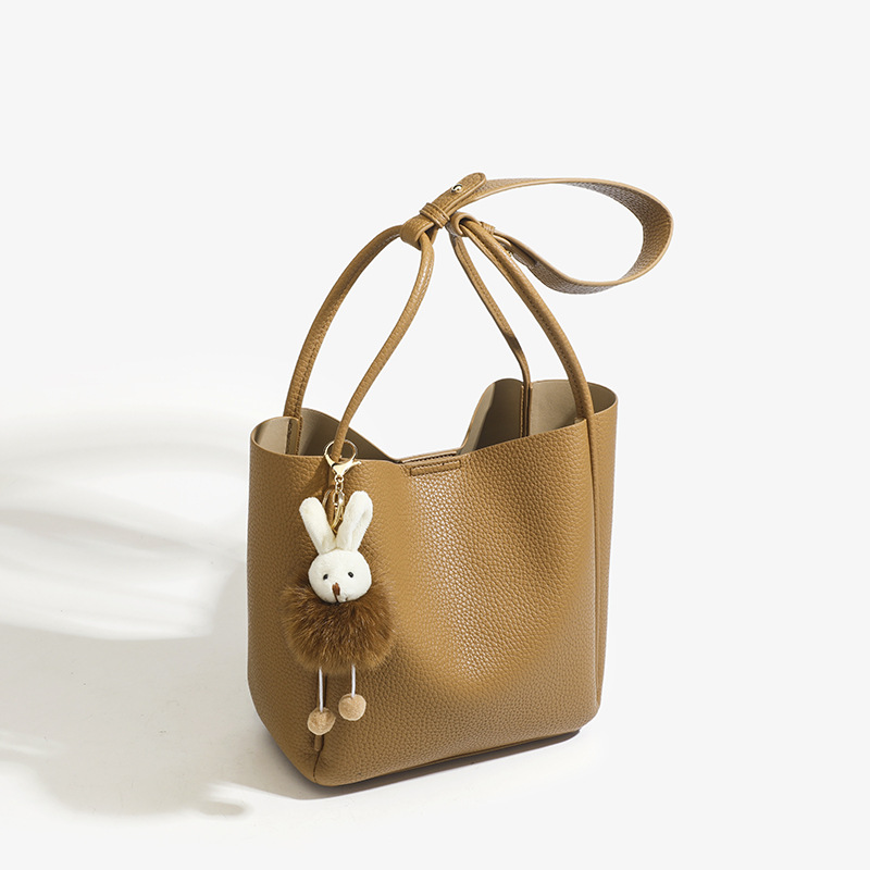 2023 New Women's Bucket Basket High-end Simple Handbag Lunch Large Capacity Tote Underarm Bag_voghion.com