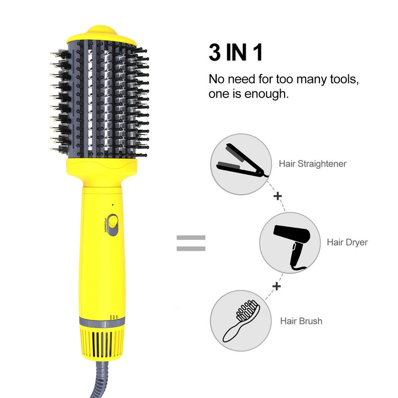 One Step Hot Air Brush Multifunctional Styler Dryer Household And Travel Tools Hair Curler_voghion.com