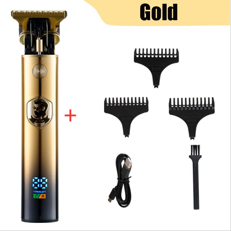 USB Rechargeable T9 Baldheaded Clipper Električni Brezžični Brivnik Trimmer 0 mm Moški Brivec Hair Striženje hine Rv_voghion.com