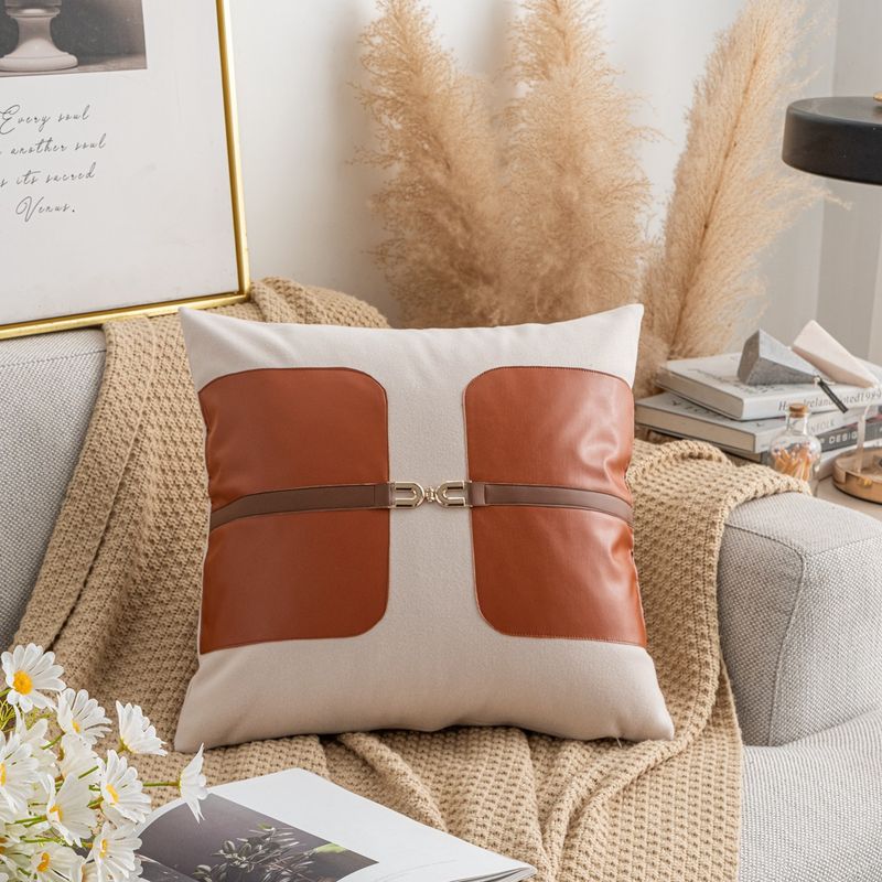 2025 Nuova federa di lusso creativa in pelle patchwork cuscino per divano cuscino bifacciale_voghion.com