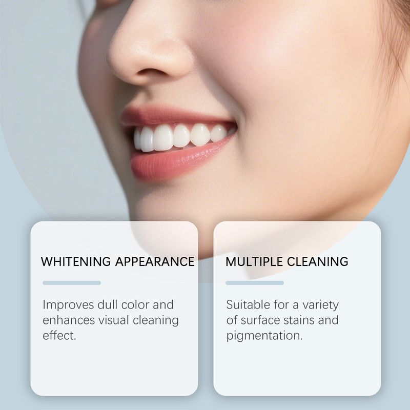 Essence pulisce la superficie dei denti, riduce le macchie, lucentezza naturale, delicata igiene orale, freschezza a lunga durata._voghion.com