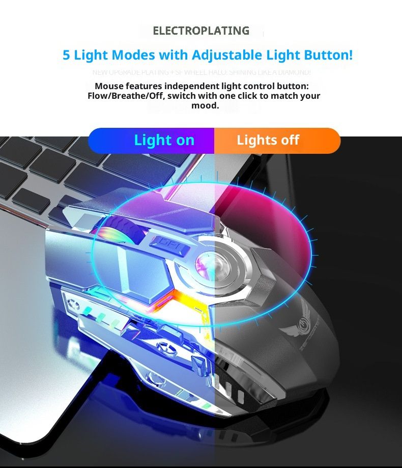 Digitex Digitex Factory Direct Sales Charging Mechanical Gaming Office Silent RGB Lighting 2.4G Wireless Mouse Wholesale_voghion.com