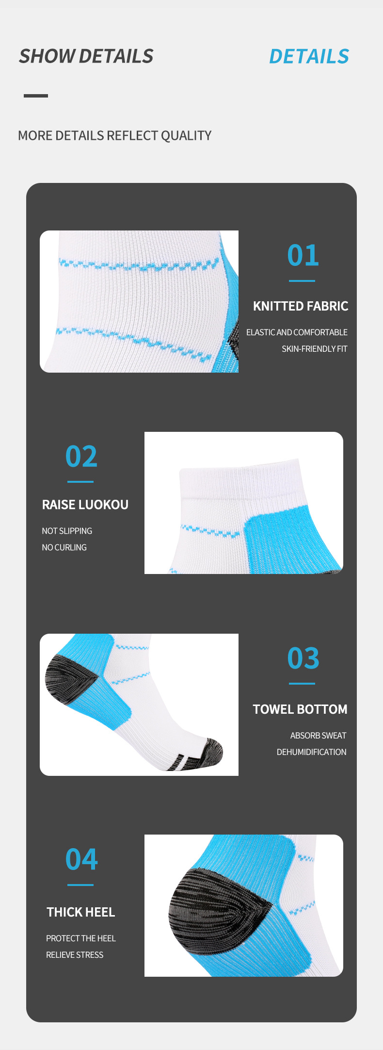 Socks Compression Socks Plantar Fascia Outdoor Sports Socks Elastic Compression Men's and Women's Compression Socks Factory Direct Sales_voghion.com