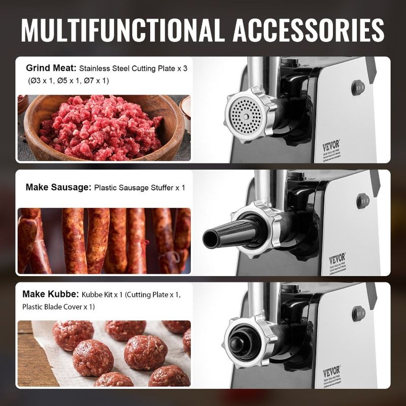Electric Grinder Kitchen 3 Min Stuffer Home Lbs For Meat Sausage Maker_voghion.com
