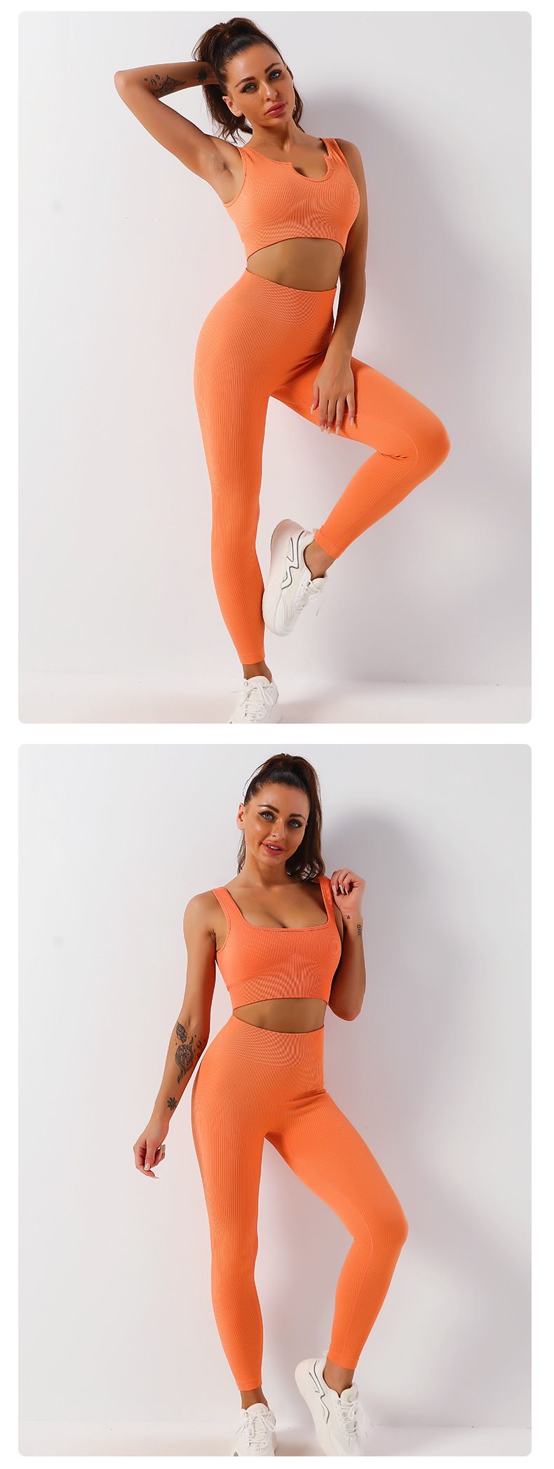 Quick-Drying Clothing Set Shockproof Sports Bra Vest Yoga Pants Fitness Trousers_voghion.com