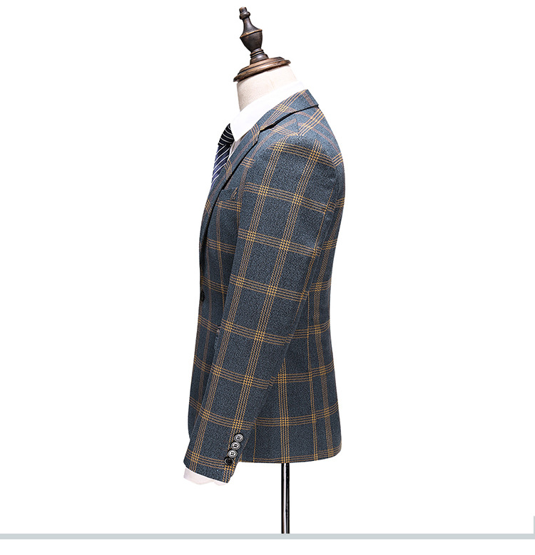 3pcs Men's clothing business casual large size popular suit three-piece youth wedding dress_voghion.com