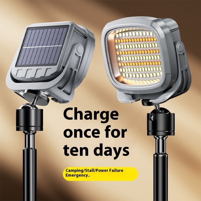 Super jasne diody LED do ładowania nowe zasilane energią słoneczną stoisko nocny rynek zewnętrzny dom długi czas pracy baterii kemping namiot światło_voghion.com