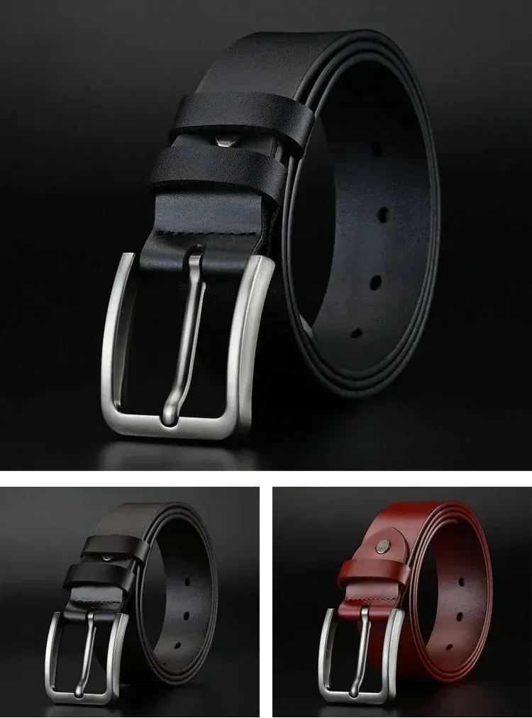 HOT New Business Leisure Men's Alloy Square Pin Buckle Male Famous Brand Designer PU Leather Jeans Belts for Men_voghion.com