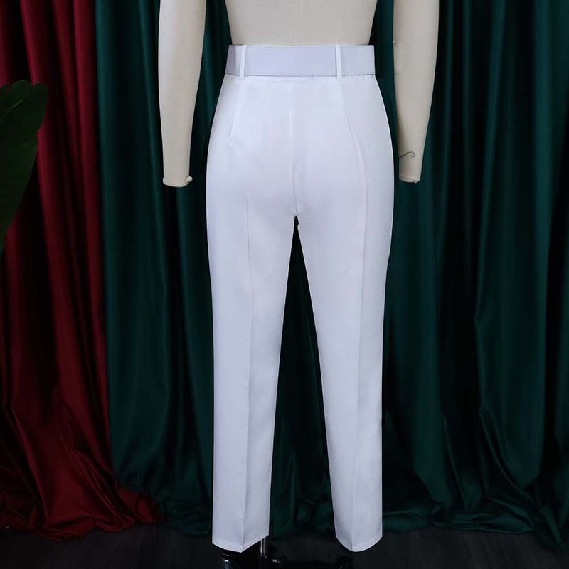 Freizeithose mit hoher Taille, Slim-Fit-Anzughose, Damenhose, Herbst-Berufshose_voghion.com