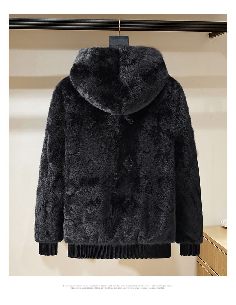 Herren-Jacke aus Kunst-Lammfell – Kurzmantel mit Kapuze, gesteppter Lederoptik und flauschigem Fleecefutter_voghion.com