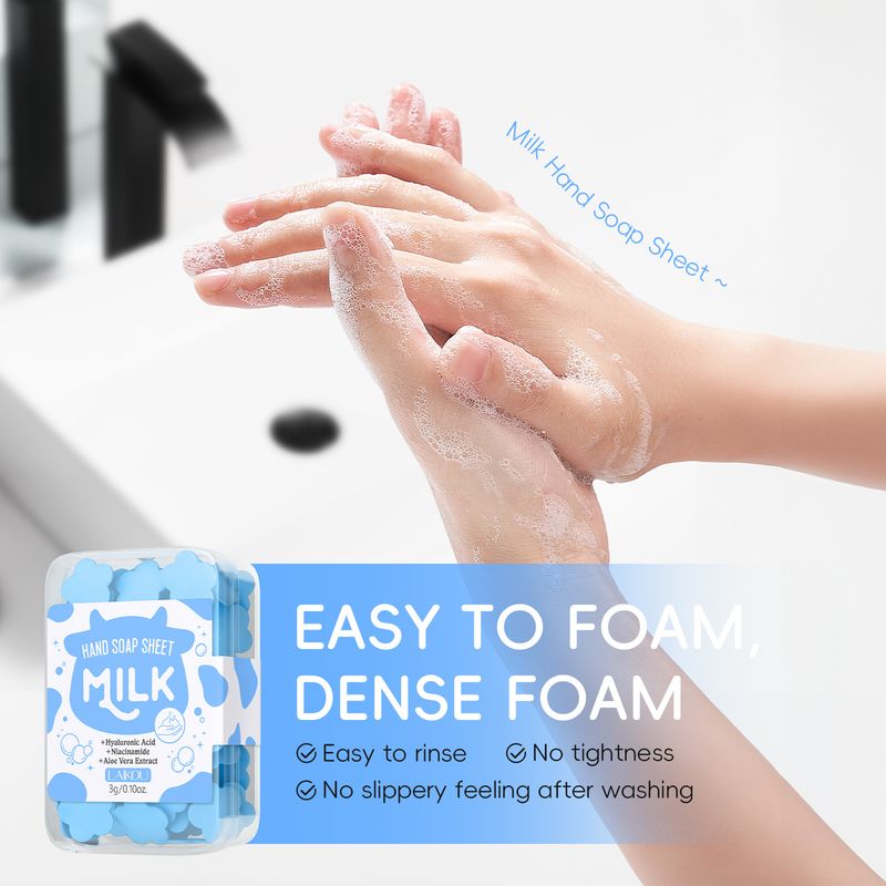 Scrubs & Bodys Treatments Disposable Milk Flavored Soap Tablets Portable Soap Paper Students And Children Carry Mini Petal Hand Washing Tablets_voghion.com