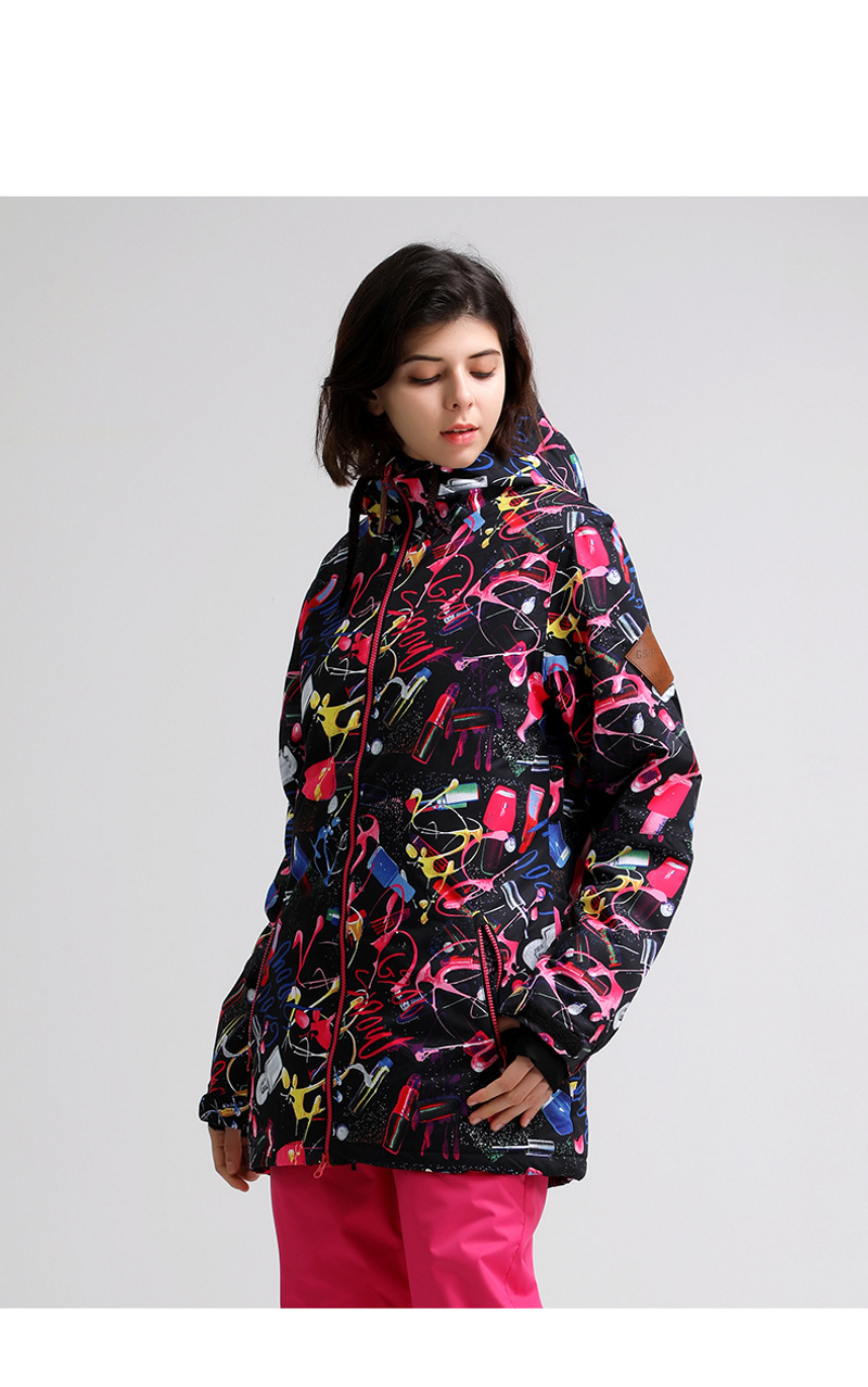 Giacca da snowboard invernale da donna antivento impermeabile anti-neve_voghion.com