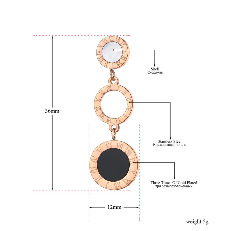 Collana girocollo a conchiglia con numeri romani in acciaio inossidabile e titanio Lokaer Classic per donne e ragazze, ciondolo con ciondolo chic._voghion.com
