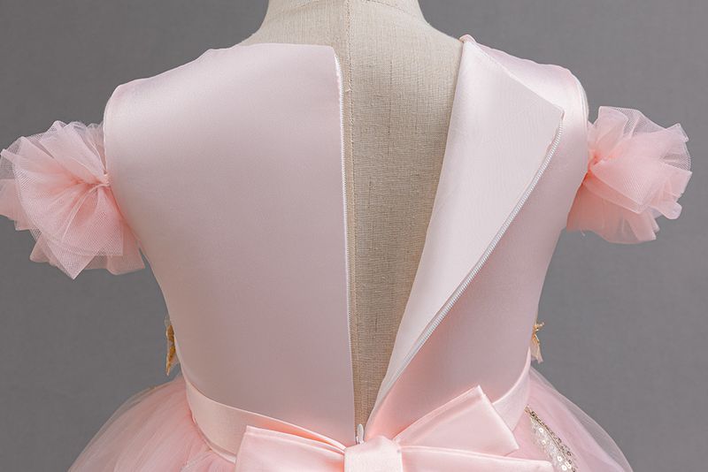 Kinderkleding Meisjes Strapless Trouwjurk Verjaardag Feest Prestaties Sleepjurk Kinderjurk_voghion.com