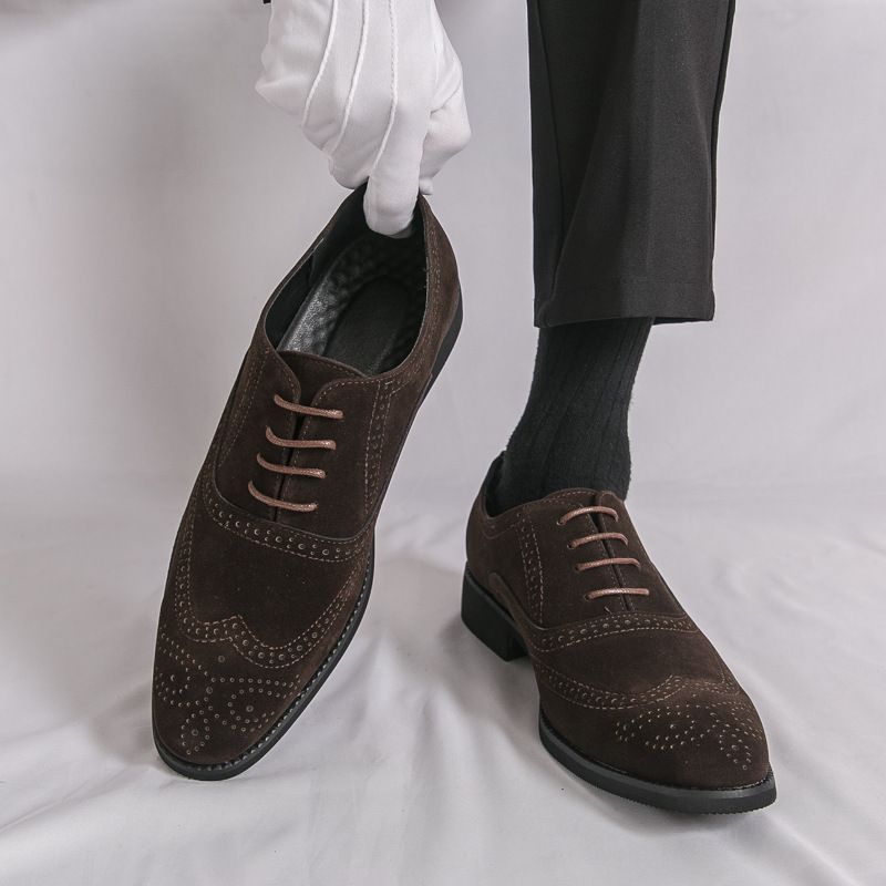 Cross-Border Suede Business Formal Leather Men's New Pointed Toe Loafers Export Large Size Casual Shoes Men_voghion.com