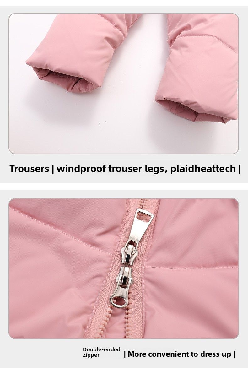 Piumino per bambini 2025, neonato, 1-5 anni, ragazzi e ragazze, nuovo set invernale in due pezzi, top + tuta_voghion.com